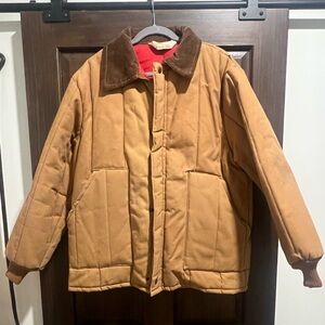Vintage Walls Blizzard-Pruf Quilted Barn Coat Size L Jacket Corduroy Chore Duck